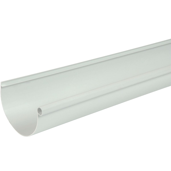 Gouttière demi-ronde Nicoll LG25 en Techtan Blanc - développé de 250 mm - longueur 4 M