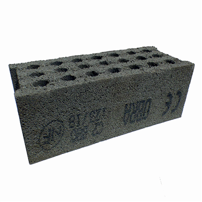 Bloc béton plein allégé perforé B80 Obra 500x200x200 mm