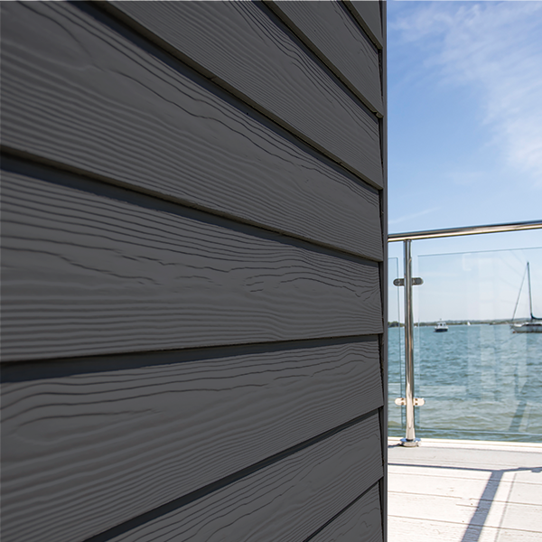 Bardage fibre ciment Cedral Lap finition relief - 190 mm x 10,00 mm - L. 3,60 m - Gris ardoise C18