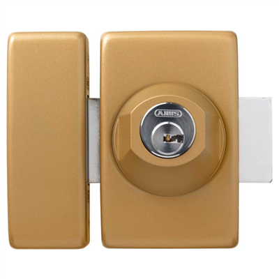 Verrou de porte sans vis apparentes - double cylindre C83 40 mm - Styl' Abus Bronze - avec 4 clés et carte code