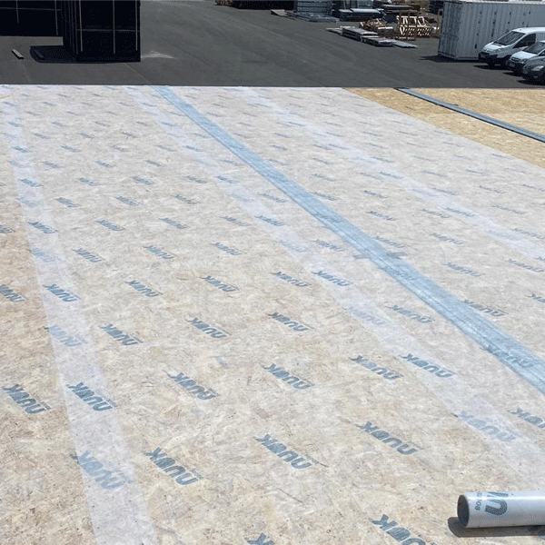 Membrane d'étanchéité protection plancher bois - Bogue Protect - auto-adhésive transparente et respirante - 1,45 x 50 ml