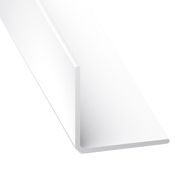 Cornière d'angle PVC blanche - 20 x 20 mm - longueur 2.6 mètres CQFD 2029-2004