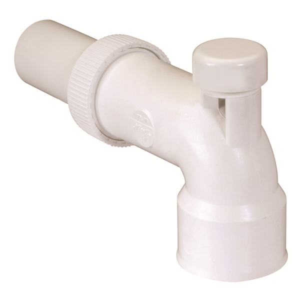 COUDE REGLABLE LAVABO A.VIDE D.40 PVC-C BLANC