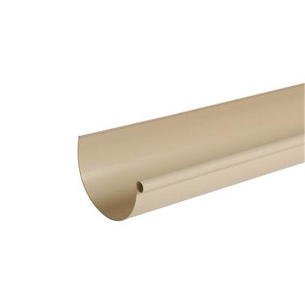 Gouttière 1/2 ronde en PVC développé de 33 - Longueur 4 m - Sable