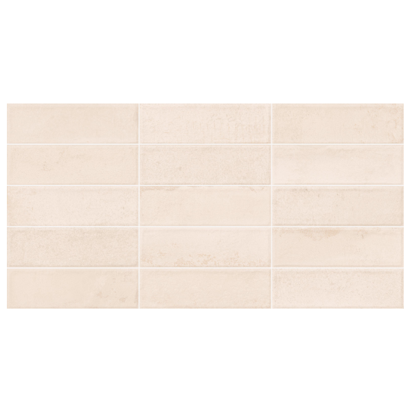 Carrelage mural salle de bain et cuisine - Onyar relief R6 brillant - 31,6 x 60 cm - ép. 9,5 mm - Sable