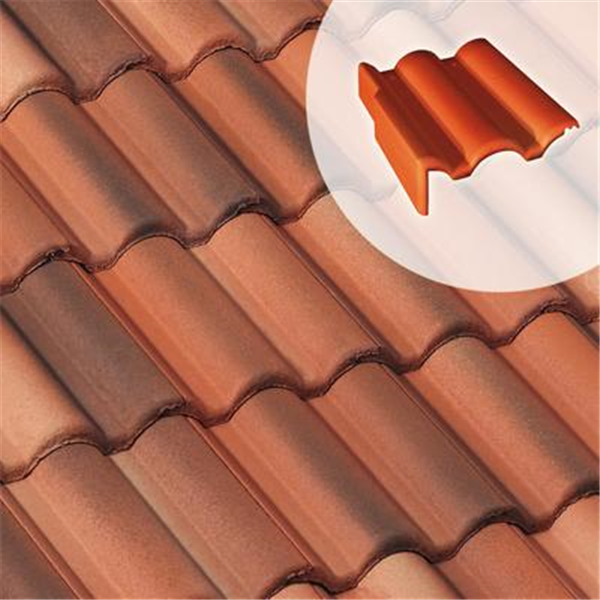 Tuile de rive gauche en béton avec rabat - Plein ciel - Muscade - 42 x 33.5 x 15.5 cm