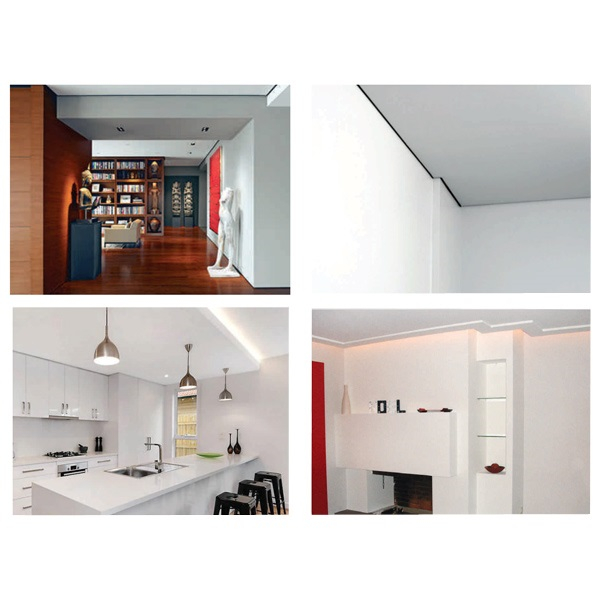 Profilé d'ombrage pour joint creux entre plafond et mur - Pour plaque de plâtre de 9,5 à 25 mm - Placstop Z - Retour en L de 10 x 10 mm - L. 3,00 M