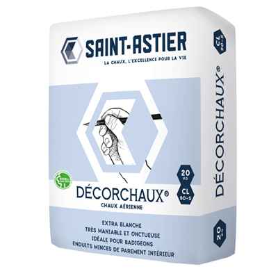 Chaux aérienne éteinte pour parements et badigeons - Décorchaux - sac de 20 KG