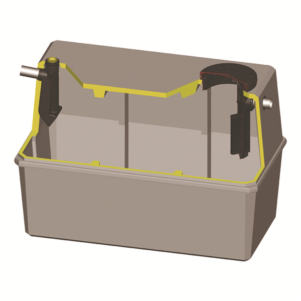 Fosse toutes eaux en béton + préfiltre à cassette incorporé - 5000 LTR - 2,4 Mx1,64 Mx1.89 M