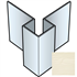 Profil d'angle extérieur symétrique pour bardage Cedral Lap - Aluminium laqué Blanc crème C07 - longueur 3,00 M