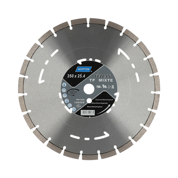 Disque diamant VULCAN TP MIXTE - 300x20mm Norton Vulcan