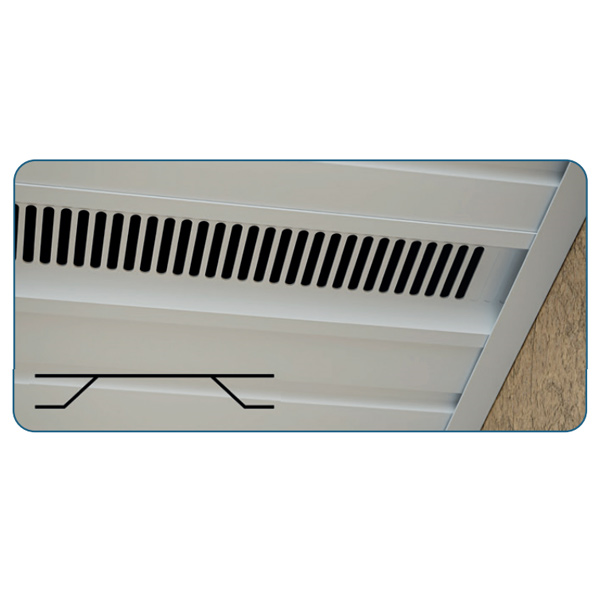 Profilé de ventilation SV404 pour lambris PVC sous toiture blanc - Largeur 40 MM - Longueur 4,00 M