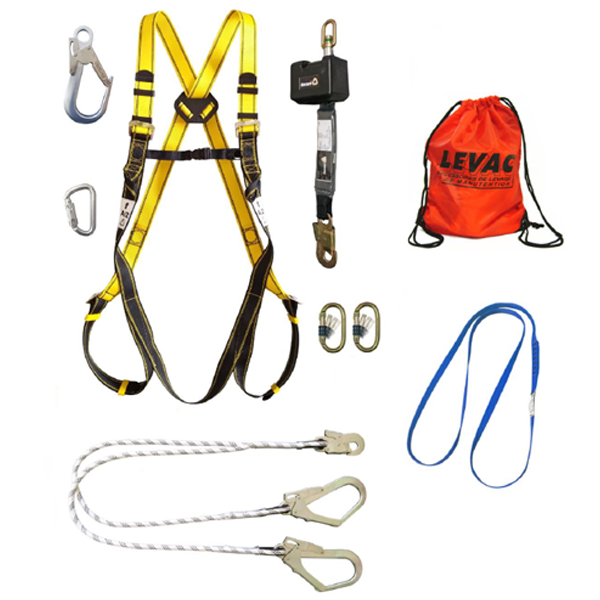 Kit harnais antichute Levac spécial formateur travail en hauteur avec stop-chute et accessoires