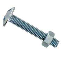 Boulon poêlier empreinte cruciforme - acier zingué - M6 x 80 mm - boîte de 50