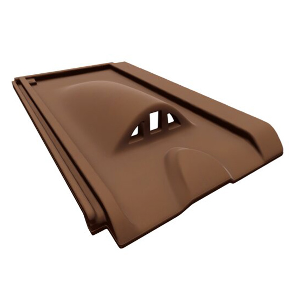 Tuile chatière Losangée Héritage en terre cuite - BMI Monier - Brun Rustique