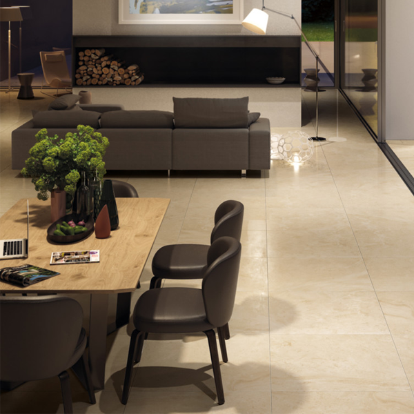 Carrelage intérieur grès cérame émaillé rectifié effet pierre Tradition - 60,0 cm x 60,0 cm - coloris Culture