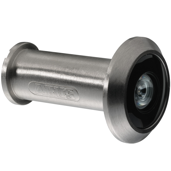 Judas optique Abus 2200 pour porte d'entrée d'épaisseur 35 à 53 mm - Ø 14 mm - vue à 200° - chromé