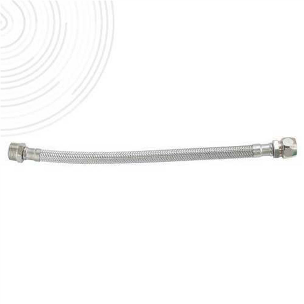 Flexible sanitaire - Raccord bicone tube cuivre Ø10 - Mâle 1/2" L: 300mm DN8