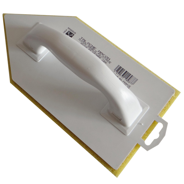 Taloche éponge pointue mousse polyuréthane jaune - 14 x 27 cm - Mob Mondelin