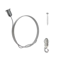 Crochet de suspension plafond pour îlot acoustique - Kit KBL embout déco Angel Gripple - 15kg max - câble de 1,00 M - sachet de 6