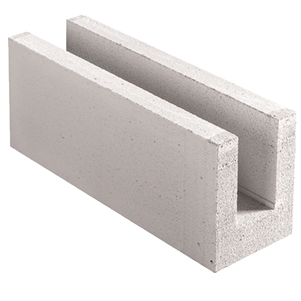 Bloc chaînage horizontal en béton cellulaire - Compact 20 Ytong - 625,0 MM x 250,00 MM - ép. 200,00 MM
