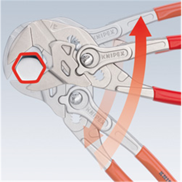 Pince clé gainée Knipex longueur 180 mm Diamètre maxi 40 mm