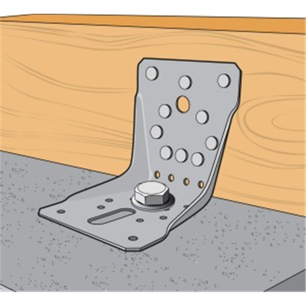 Equerre renforcé en acier galvanisé de 60x89x89mm