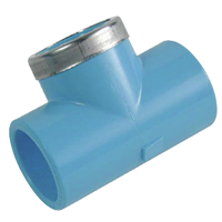 Raccord pvr té femlle à coller et tarraudé tube de 25 tarraudage gaz 3/4"