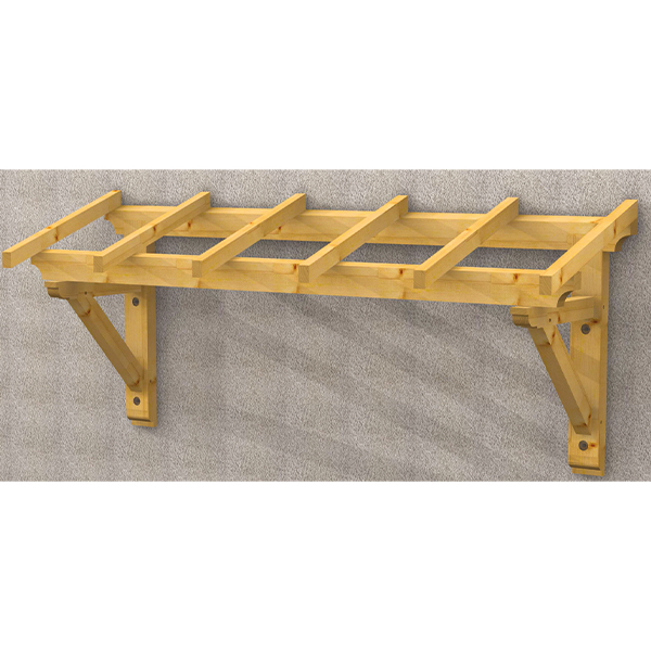 Marquise de porte ou fenêtre en épicéa - vendue en kit - 80 CM x 3,20 M