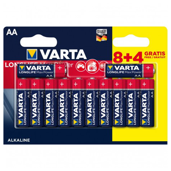 Pile Varta Longlife Max Power AA LR6 lot de 8 + 4 offertes 4706101462