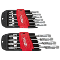 Jeu de 10 clés mixtes à cliquet KsTools Tête inclinable et verouillable