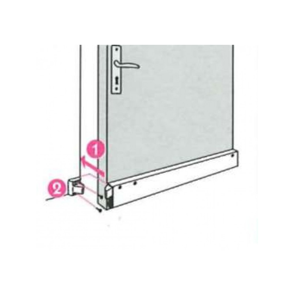 Plinthe automatique Klomatic Prestige couleur faux bois longueur 0.83 m