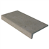 Nez de marche avec bord en L descendant en grès cérame effet pierre - Fiordi - 30,0 CM x 15,0 CM - hauteur 3,7 CM - Grigio