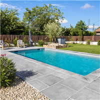 Dalle terrasse béton - Calypso - 60,0 cm x 60,0 cm - ép.30,00 mm - teinte Gris minéral nuancé