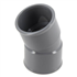 Coude femelle/femelle Nicoll pour évacuation des eaux usées - Diamètre 32 mm - Degré angle 20° - PVC - Gris