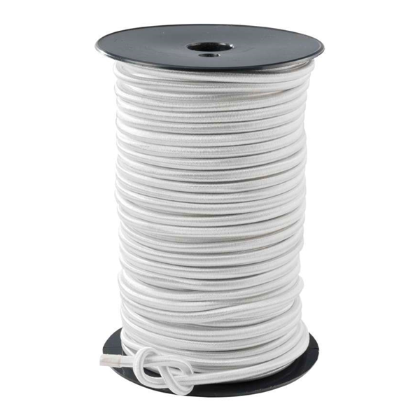 Sandow en bobine pour usage industriel - Diamètre Ø 6 mm - Longueur 100 mètres - Blanc uni