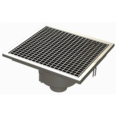 CANIVEAU 400X400 INOX SIPHON CENTRE RV4.4