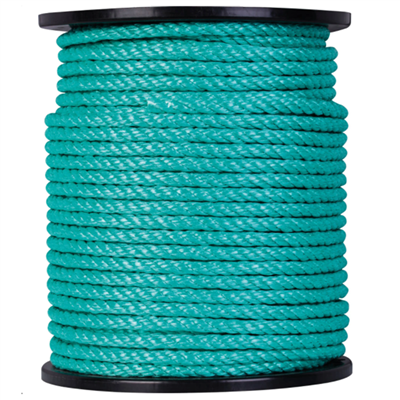 Cordage polypropylène vert sur bobine - diamètre 10 mm - longueur 100 m