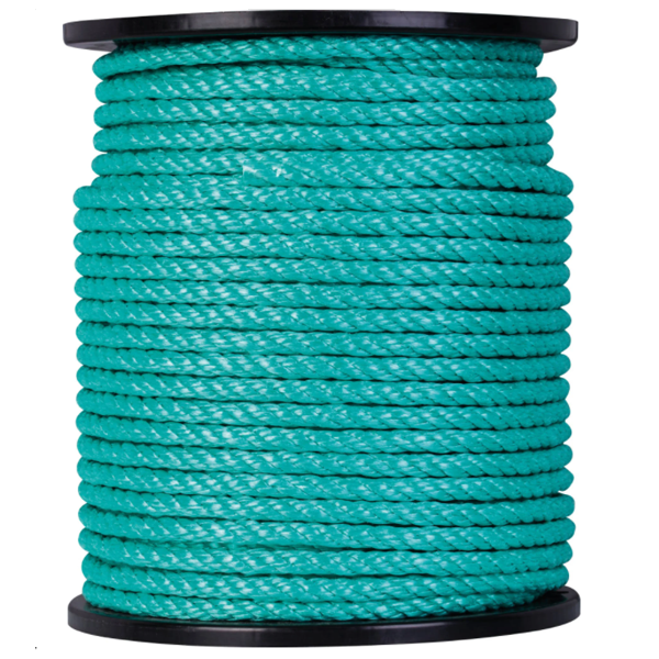 Cordage polypropylène vert sur bobine - diamètre 10 mm - longueur 100 m