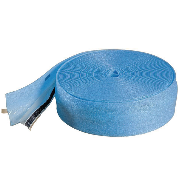 Bande de rive résiliente Efirive pour dalle flottante - polyéthylène avec adhésif - ép.5 MM - 180 MM x 50,00 M