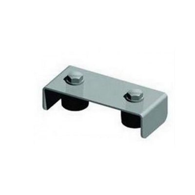 Plaque de guidage acier largeur 60 mm avec 2 olives de 34 mm