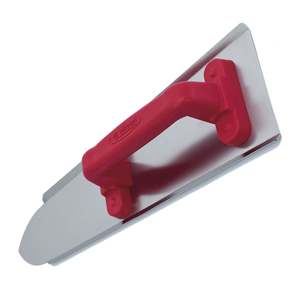 Platoir flamand inox pour lissage de chape Taliaplast - bords pliés - longueur 55 cm