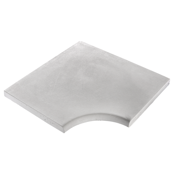 Margelle d'angle plate en béton - Espace - 50,0 CM x 50,0 CM - ép.34,00 MM - teinte Ardèche