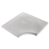 Margelle d'angle plate en béton - Espace - 50,0 CM x 50,0 CM - ép.34,00 MM - teinte Ardèche