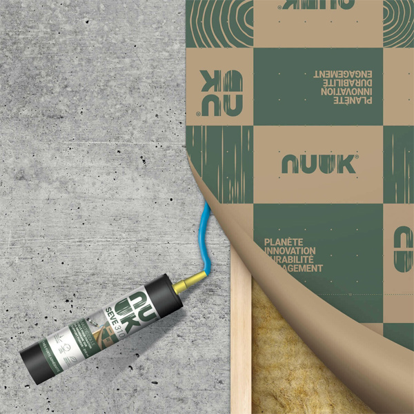 Mastic colle pour étanchéité à l'air des pare-vapeurs et écrans de sous-toiture - SEVE 310 Nuuk - cartouche de 310 ml