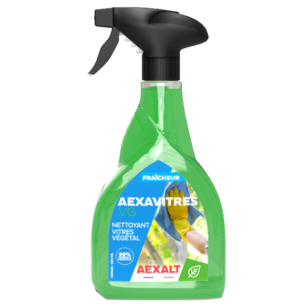 Nettoyant végétal vitres et surfaces modernes - Aexavitres VG Aexalt - vaporisateur de 500 ml