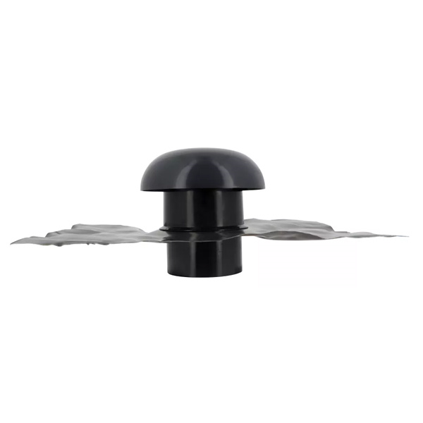 Chapeau de ventilation avec collerette d'étanchéité et moustiquaire - diamètre 100 mm - Gris anthracite