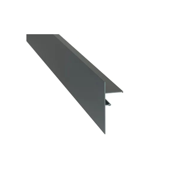 Profilé de finition terrasse sur plots - Clipsable - 2,40 m x 100,00 MM - Gris anthracite - Lot de 2