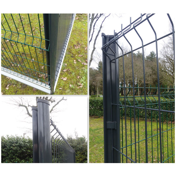 Poteau pour grillage rigide à sceller - Atoll+ - Alu gris anthracite mat sablé RAL7016 - Hauteur 2,50 m