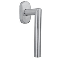 Poignée de fenêtre à béquille Vachette Linox 493 en inox sur bloc platine carré 7 mm